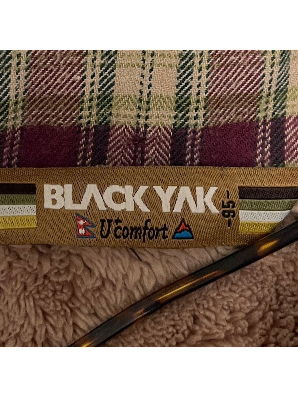 BLACK YAK Zip Front Flannel & Knit Exterior Fuzzy Cozy Fleece Interior Apres Ski - Picture 11 of 17